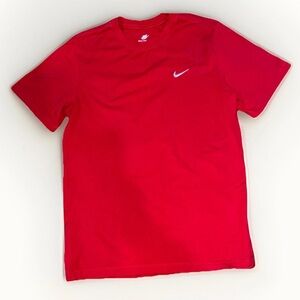 Nike  T-Shirt Men's Red Short Sleeve Casual Athletic Cotton